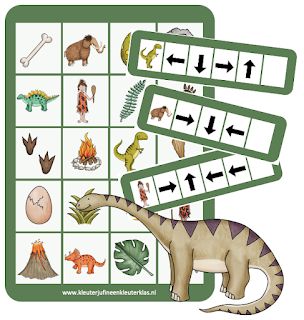 Kleuterjuf in een kleuterklas: Volg de route | Thema DINO'S Thema Dino, Free Downloads, Kindergarten