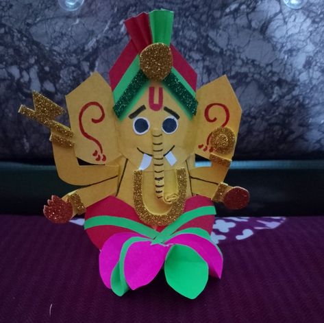 Handmade Ganpati Craft Ganpati Craft, Handmade Ganpati, Handmade Decor, Ganesh Chaturthi, Crafts Handmade, Lord Ganesha, Paper Cup, Handmade Decorations, My Youtube Channel