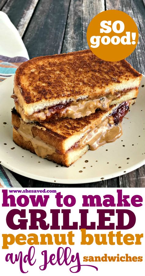 Peanut Butter Jelly Recipes, Griddle Cooking Recipes, Peanut Butter Jelly Sandwich, Peanut Butter And Jelly Sandwich, Jelly Sandwich, Sandwich Ideas, Griddle Recipes, Peanut Butter Sandwich, Best Peanut Butter