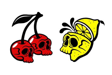 Skull Fruit, Skeleton Drawing, Lovely Bones, Halloween Logo, American Traditional Tattoo Ideas, Traditional Tattoo Ideas, Sticker Tattoo, Skull Sleeve, Skeleton Drawings