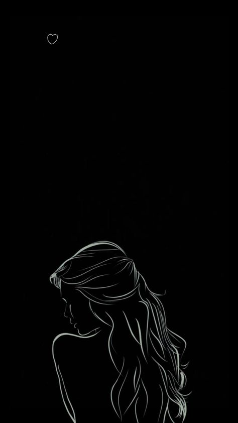 Black Paper Drawing, Black And White Art Drawing, Cute Black Wallpaper, Dark Phone Wallpapers, Illustration Art Girl, Cute Simple Wallpapers, Black Wallpaper Iphone, Dark Wallpaper Iphone, Girly Art Illustrations