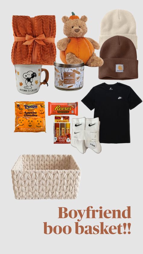 #boobasketforboyfriend #boyfriend #fallbasket Fall Baskets For Boyfriend, Brrr Basket For Boyfriend, Basket For Boyfriend, Making A Gift Basket, Boyfriend Gift Basket, A Gift Basket, Burts Bees, Gift Basket Ideas, Basket Ideas