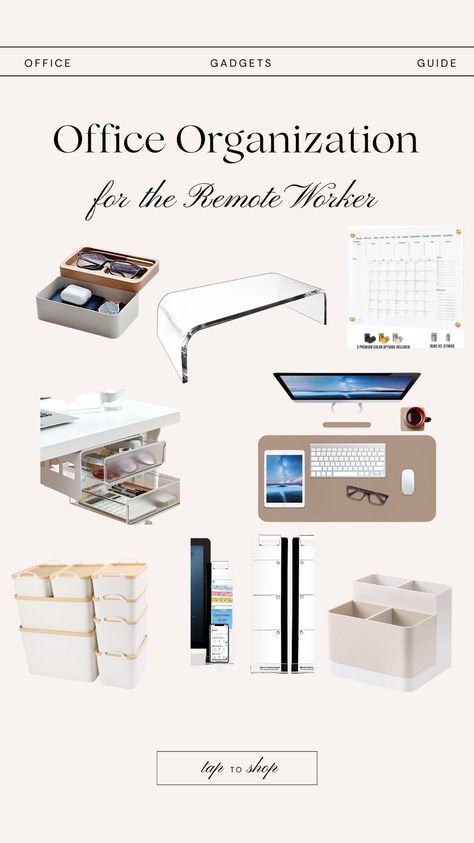 Professional Organizer Aesthetic, Office Manager Organization Business, Aesthetic Small Office, Small Office Organization Ideas, Home Office Essentials List, Office Desktop Organization, Organize My At Homeoffice, Amazon Organizer, Clear Desk Organizer Amazon