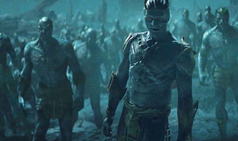 King Laufey- in the Marvel Comics mythology, Loki's father is the Jotun ruler, Laufey. (Hence, Loki is surnamed "Laufeyson".) (Note, in Norse mythology, Loki is named "Laufeyson" because his MOTHER is named "Laufey".) Frost Giants, Marvel Live, Frost Giant, Thor 2011, Super Movie, Loki Art, Norse Myth, Alien Races, The Dark World