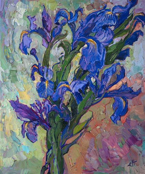 Ideas Painting Canvas, Erin Hanson, Iris Painting, Výtvarné Reference, Contemporary Impressionism, Have Inspiration, Canvas Abstract, Impressionism Art, A Level Art