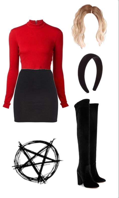 Sabrina Spell Man Halloween Costume, Sabrina Spell Man Costume, Simple Outfits For Halloween, Sabrina Spellman Halloween Costume, Sabrina Spellman Inspired Outfits, Sabrina Cosplay, Sabrina Spellman Costume, Simple Halloween Outfit Ideas, Chilling Adventures Of Sabrina Outfits