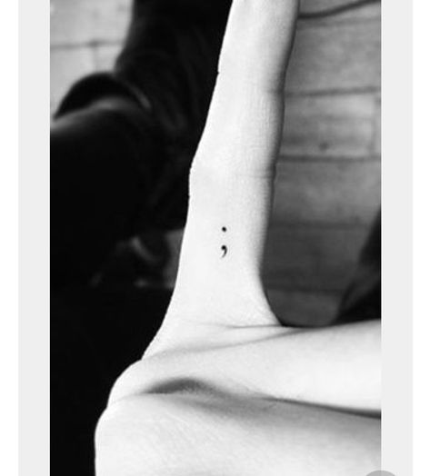 Semicolon Tattoos, Women's Tattoos, Semi Colon, Health Tattoo, Finger Tattoo For Women, Kunst Tattoos, Semicolon Tattoo, Small Girl Tattoos, Tiny Tattoo