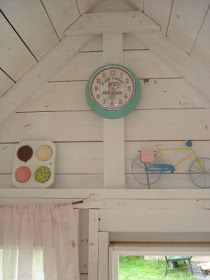 Playhouse Interior Ideas, Outdoor Playhouse Ideas, Playhouse Decor, Playhouse Interior, Playhouse Ideas, Daisy Cottage, Girls Playhouse, Play Garden, Build A Playhouse