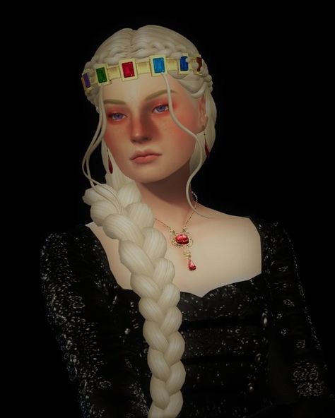 "The Dragon Queen" #sims4 #thesims4 #simstagrammer #showusyoursims #ts4 #ts4cc #hotd #houseofthedragon #rhaenyratargaryen Sims 4 House Of The Dragon, Sims 4 House Of The Dragon Cc, House Of The Dragon Sims 4 Cc, Sims 4 Dragon Cc, Sims 4 Dragon, Los Sims 4 Mods, Dragon Queen, Los Sims, Fantasy Hair