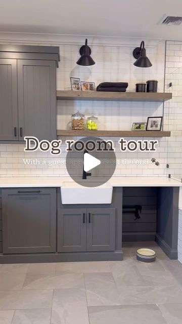 Erica Soutar on Instagram: "I’m a millennial of course I’ll treat my dogs like children 😍 This one may cause an uproar like it did previously and yes, we absolutely designed this room for convenience for us as dog owners but I think they love it as well. So here we have it - THE DOG ROOM! Equipped with a pull out bin to store their kibble, pot filler for clean fresh water and a dog shower both doggies can fit in even tho one went into hiding during the filming of this video! Did you know the original plans we found online actually had this dog room in it?! We just tweaked it and moved it around a bit when we customized those plans. . . . #homebuild #homebuildideas #homebuildinghelp #dogroom #dogshower #westandwillow #nerfdog #germanshepherds" Built In Dog Washing Station, Dog Mud Room Ideas, Dog Shower In Laundry Room, Pull Out Bin, Dog Washing Station, Dog Room, Mud Rooms, Dog Wash, Pot Filler