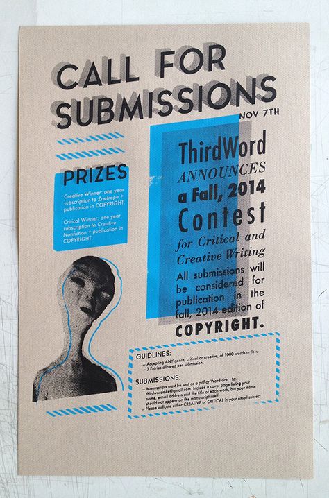 ThirdWord Call For Submissions Poster on Behance Booklet Layout, Yearbook Design, Art Promotion, Publication Design, The Collective, Event Flyer, Graphic Design Art, Creative Writing, Visual Artist