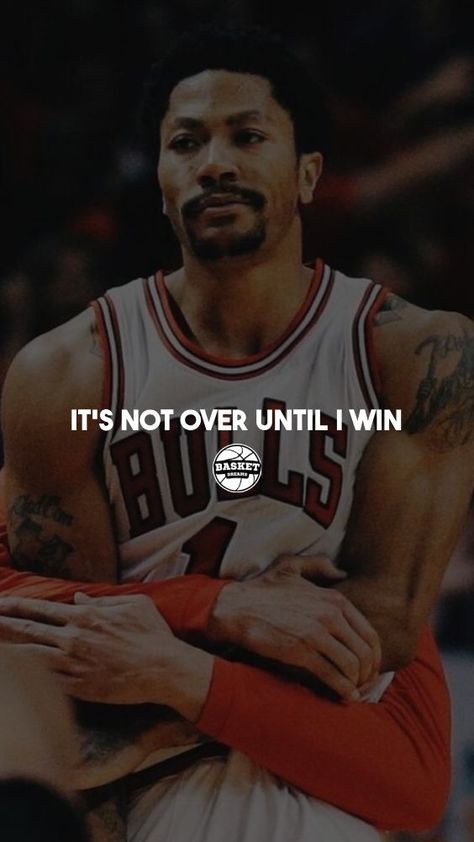 Derrick Rose Quotes, Motivational Basketball Quotes, Sigma Grindset, Bulls Wallpaper, Athlete Motivation, Quotes Background, Basketball Stuff, Derrick Rose, Basketball Quotes