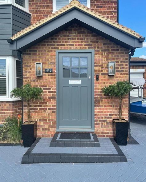 Porch Extension Ideas, Front Porch Extension Ideas, Front Porch Extension, Porch Extension, Front Doors Uk, Porch Interior, Extension Plans, House Extension Plans, Front Door Styles