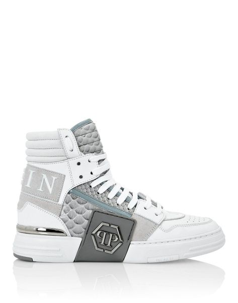 Philipp Plein | Phantom Kicks White High Top Sneakers Phillips Plein, White High Tops, Philipp Plein, Dc Sneaker, High Top, Top Sneakers, High Top Sneakers, High Tops, Sneakers