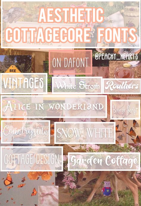 Cottagecore Aesthetic Graphic Design, Cottagecore Fonts Canva, Canva Cottage Core, Cottage Core Font, Cottagecore Font, Cottage Core Branding, Cottagecore Graphic Design, Fonts On Dafont, Skincare Brochure