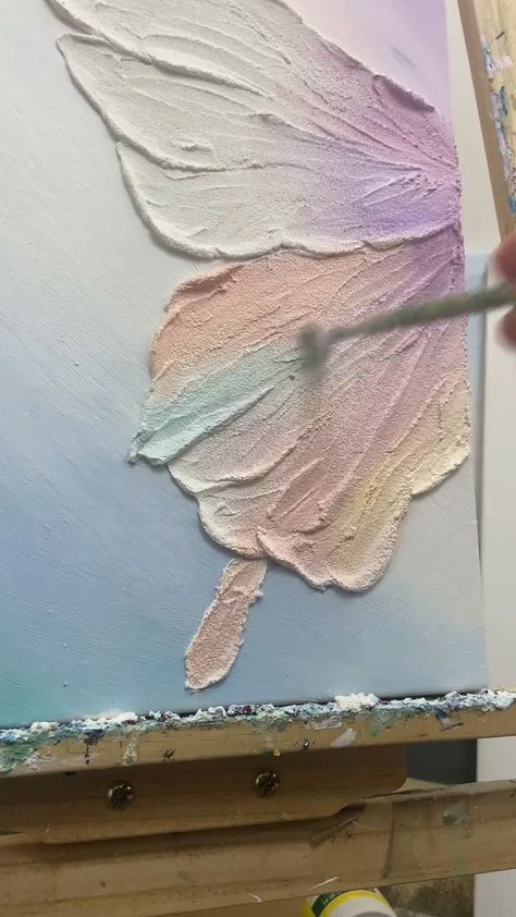 Butterfly Oil Painting, Sculpture Art Projects, Butterfly Art Painting, Diy Abstract Canvas Art, Wall Diy, Abstract Art Diy, Seni Dan Kraf, Diy Canvas Wall Art, Soyut Sanat Tabloları