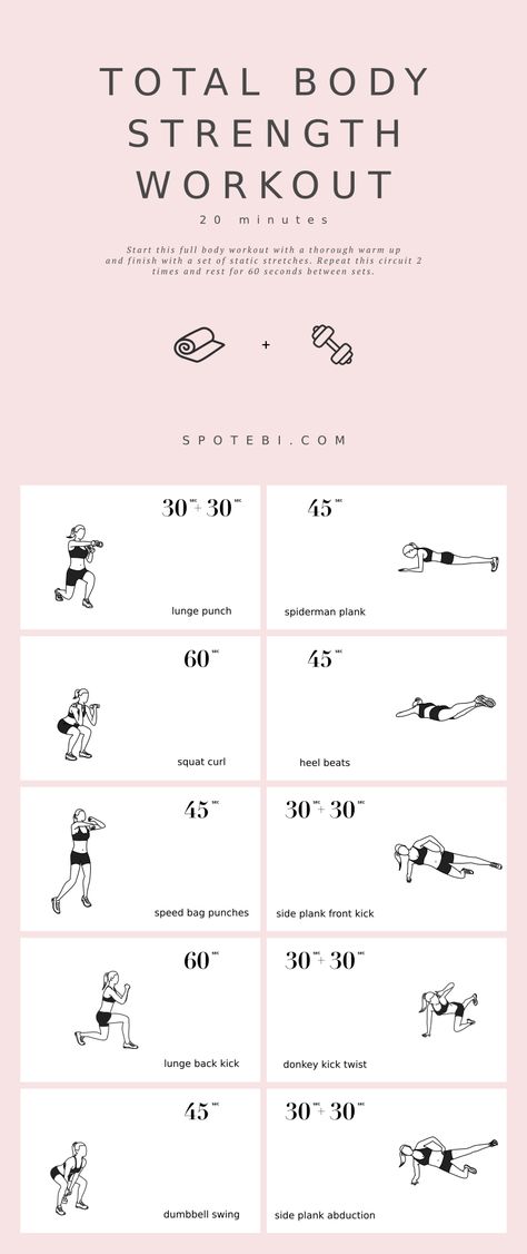 Short Intense Workouts At Home, 30 Minute Total Body Workout, Workouts To Build Strength, Total Body Strength Training, Easy Strength Workout, Strength Workouts At Home, Light Strength Training Workout, 20 Minute Strength Workout At Home, Full Body Weight Workout At Home Strength Training