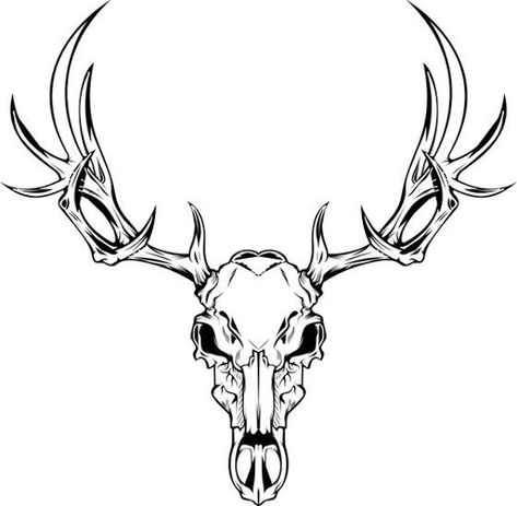 Deer Skull Tattoo, Deer Skull Tattoos, Skeleton Hand Tattoo, Deer Skull, Skull Tattoo Design, Deer Skulls, Skull Drawing, Tattoo Stencils, Tattoo Images