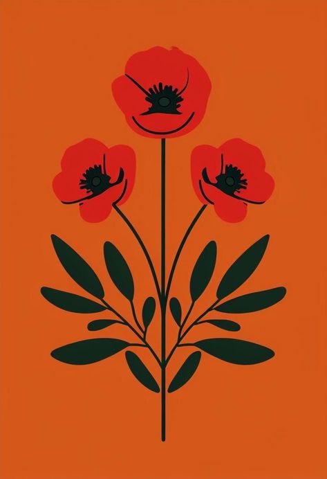 Trio of poppies Poppy Flower Illustration, Poppy Illustration, Golden Poppy, Botanical Drawing, Nike Yoga, Palette Ideas, Watercolor Ideas, Painting Inspo, Canvas Painting Diy