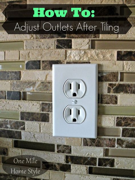 How To Adjust Electrical Outlets After Tiling | One Mile Home Style Easy Home Improvement Projects, Easy Home Improvement, Brush Painting, Renovation Design, Roller Brush, Up House, Paint Roller, Kitchen Redo, Home Repairs