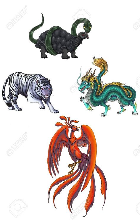 Myanmar Mythical Creatures, Chinese Mythology Creatures, Chinese Mythical Creatures, Phoenix Images, Monster Creature, Tiger Dragon, Japanese Tiger, Tiger Artwork, 4 Tattoo