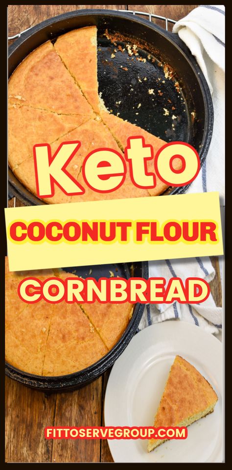 Coconut Flour Cornbread, Coconut Cornbread, Keto Loaf, Ww Bread, Keto Cornbread Recipe, Low Carb Cornbread, High Carbs, Keto Cornbread, Coconut Flour Bread