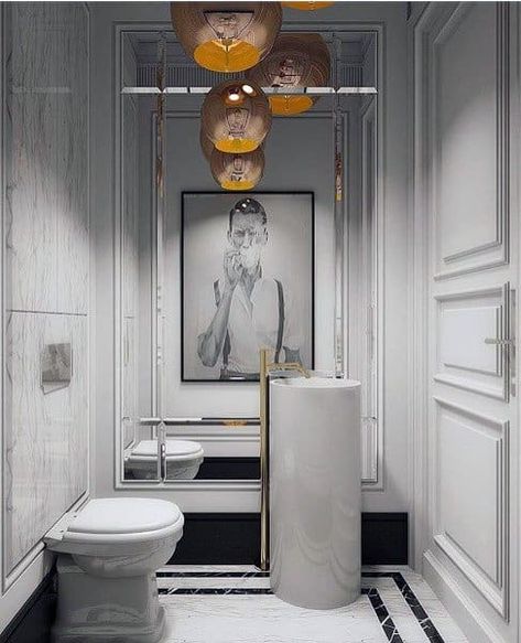 The Top 97 Best Black and White Bathroom Ideas - Interior Home and Design Unique Bathroom Design, Middleton Lodge, Luxury Powder, Toilette Design, Luxury Bathroom Master Baths, Toilet Sink, Bad Inspiration, 아파트 인테리어, Door Designs