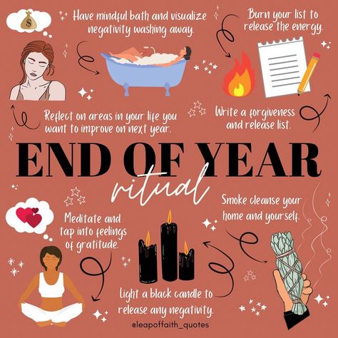 Leap Of Faith 🔮🌙 on Instagram: “END OF YEAR RELEASE RITUAL // Let’s say goodbye to 2021? How will you be spending the end of the year? A release ritual is a great way to…” Release Ritual, Magic Ideas, Happy December, Leap Of Faith, Black Candles, End Of The Year, End Of Year, Journal Prompts, Say Goodbye