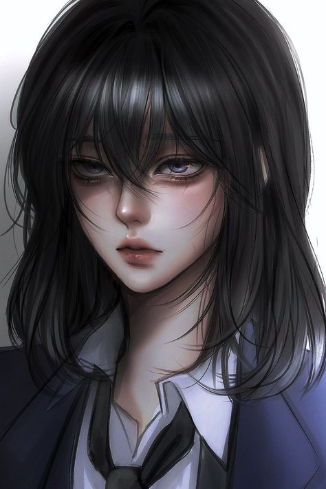 Ml Profile, Pp Girl, Aesthetic Profile Picture Cartoon Soft, Grunge Pictures, Beautiful Profile Pictures, Anime Demon Boy, Anime Black Hair, Comic Style Art, Anime Cover Photo