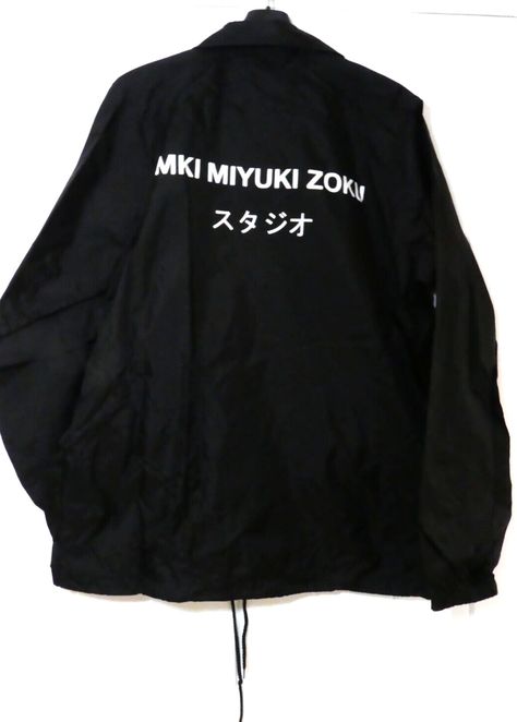 NEW ITEMS LISTED EVERY WEEK....! I always combine P&P - Please wait for invoice before checking out.....! MKI MIYUKI ZOKU JACKET: MKI MIYUKI ZOKU, black lightweight jacket. Long sleeves Popper front Draw cord bottom Collar Elasticated sleeve cuffs. MKI MIYUKI ZOKU logo to front bottom and in laminate lettering on the back. FAULTS: No faults that I can see. Designer:  MKI MIYUKI ZOKU Fabric:      100% Nylon SIZE: Label says small but more Medium - but see measurements below: Chest: 42 inches (laid flat measured from underarm to underarm across front and unstretched) Back length: 27 inches (measured from back of collar down middle back of shirt) Shoulder width: 16/17 inches (measured laid flat across front shoulder to shoulder) Sleeve length: 20.5 inches (measured from underarm along sleeve Jacket Long, Front Bottoms, Clothes Ideas, Size Label, Black Nylon, Please Wait, Black Nylons, Lightweight Jacket, Shoulder Sleeve