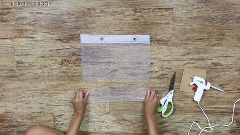 DIY Clear Tote Bag Purse (From a Shower Curtain Liner) | Upstyle Crop Top Diy Tutorial, Clear Shower Curtain, Diy Crop Top, How To Make Tassels, Ribbon Laces, Clear Tote Bags, Clear Purses, Diy Tie, Shower Curtain Liner