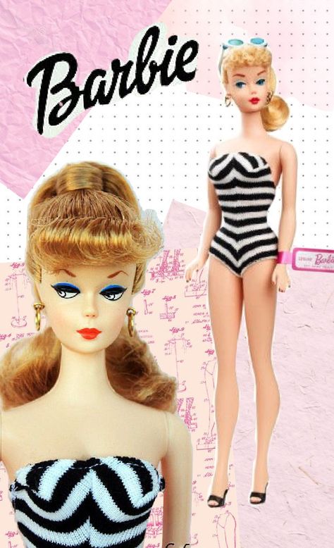 Barbie 1959 Black And White Swimsuit, Barbie I, Vintage Barbie Dolls, Barbie World, Vintage Dolls, Vintage Barbie, Fashion Drawing, Connect With People, Your Aesthetic