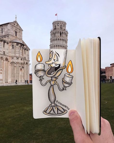 Summer Nature Photography, Travel Sketchbook, Pisa Italy, Sketchbook Drawings, Graffiti Painting, Creative Arts And Crafts, Simple Photo, Perspective Drawing, Iconic Buildings