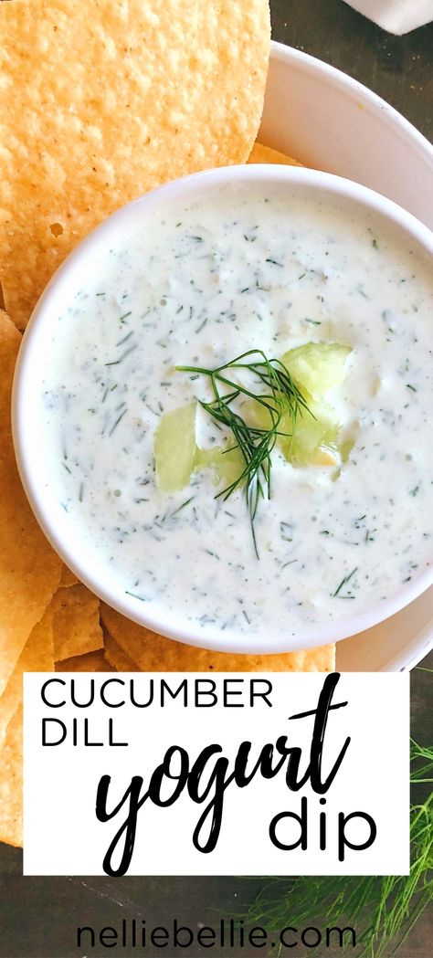 Cucumber Dill Dip, Cucumber Dip Recipe, Yogurt Sour Cream, Greek Yogurt Sour Cream, Dill Dip Recipes, Greek Yogurt Dips, Dill Recipes, Dill Dip, Easy Dip