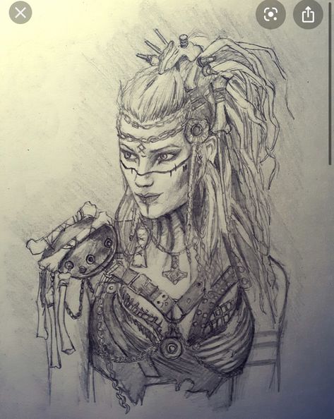 Viking Women Drawing, Valkyrie Art Drawings, Viking Drawing Warriors, Female Warrior Drawing Sketch, Viking Drawing Sketches, Female Warrior Sketch, Valkyrie Tattoo Woman Female Warriors, Women Warrior Tattoo, Viking Woman Tattoo