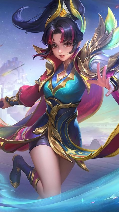 New Ruby's Collector skin "Prismatic Plume" Lane Mobile Legend, Exp Lane, Ruby Mlbb, Memories Anime, Plum Wallpaper, Legend Images, $b Wallpaper, Legend Games, Best Anime Couples