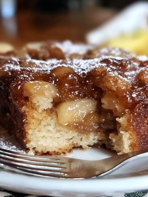 Apple Fritter Cake Apple Fritter Cake, Magical Food, Skillet Cake, Apple Fritter, Turtle Cake, Hazelnut Cake, Warm Cake, Fritter Recipes, Apple Fritters