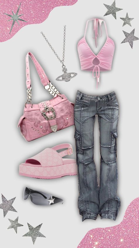 Preppy Outfits Y2k, Y2k 200s Outfits, Pink Y2k Fits, 2000s Gyaru Outfits, Actual Y2k Fashion, Pink Outfit Inspo Aesthetic, Y2k Outfit Inspo Aesthetic, 2000s Preppy Outfits, Preppy 2000s Outfits