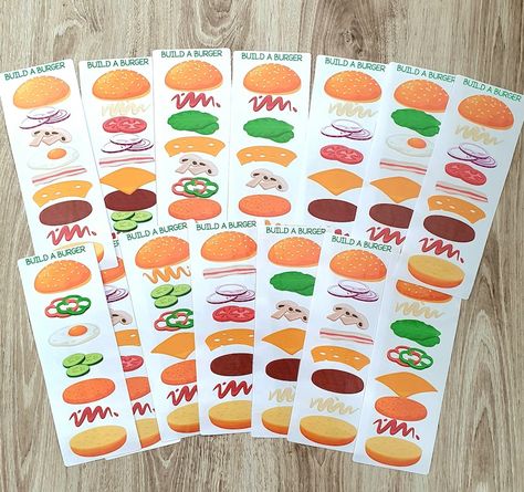 Build a Burger Pretend Play Burger Dramatic Play Preschool - Etsy Israel Build A Burger Free Printable, Burger Station, Build A Burger, Dramatic Play Preschool, Preschool Centers, Abc Activities, Kindergarten Learning, Creative Activities For Kids, Dramatic Play