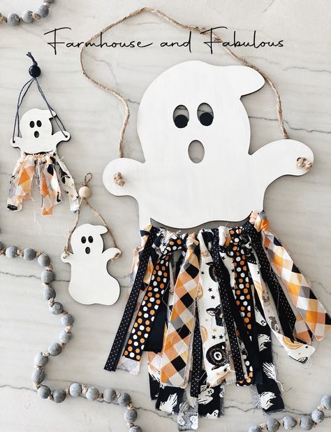 You will get 9 - 4 inch ghosts to create a cute garland that you can use your own ribbon or fabric to make the bottom of ghoast Glowforge Fall Projects, Halloween Glowforge Projects, Thunder Laser Projects, Halloween Crafts To Sell Diy, Fall Laser Projects, Halloween Laser Projects, Glowforge Projects To Sell, Halloween Glowforge, Macrame Ghost