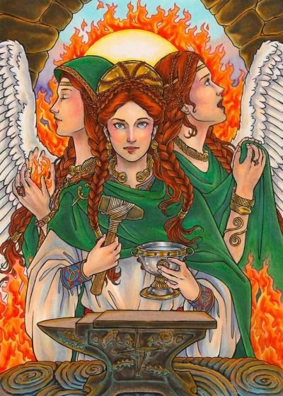 Brighid Goddess, Irish Mythology, Celtic Gods, St Brigid, Celtic Goddess, Celtic Mythology, Mother Goddess, Triple Goddess, Hearth And Home