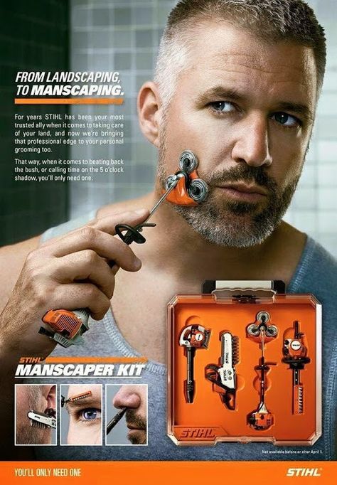 STIHL Manscaping Kit Personal Grooming, Take My Money, Cool Inventions, Parkour, Shaving, The Man, Cool Things To Buy, A Man, Funny Pictures