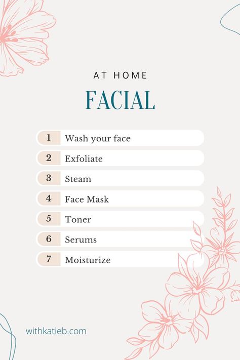 Pamper Routine, At Home Facial, Facial Care Routine, Facial At Home, Facial Routine Skincare, Home Facial, Facial Routines, Skin Care Routine Order, Basic Skin Care Routine