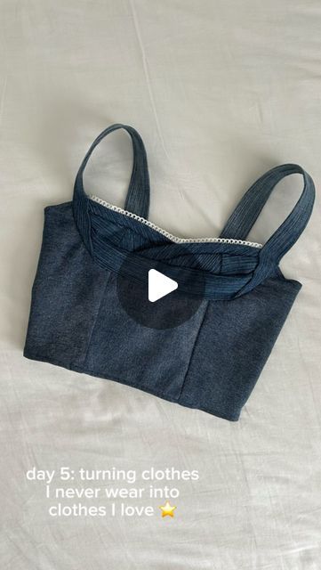 kaitlyn on Instagram: "my bf’s old jeans → denim corset of my dreams ✨ have you used a sewing pattern before?   I can’t believe I went this long without using a sewing pattern and this was honestly so life-changing! I still love free-styling when I make clothes (without a pattern) but I think it’s also really great to learn new techniques and make my clothes look better and better with every project 🤍   #upcycling #upcycledfashion #upcycle #sewing #transformation #sewingtiktok #fashiontiktok #foryou" Denim Corset Tutorial, Denim Corset Pattern, Jeans Corset Diy, Recycled Outfits Diy, Sewing Transformation, Old Jeans Diy, Corset Diy, Sewing Tiktok, Corset Tutorial