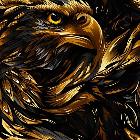 Golden Eagle Art, Gold Wallpapers, Gold Digital Paper, Golden Eagles, Eagle Art, Patterns Wallpaper, Gold Eagle, Textile Designs, Gold Wallpaper