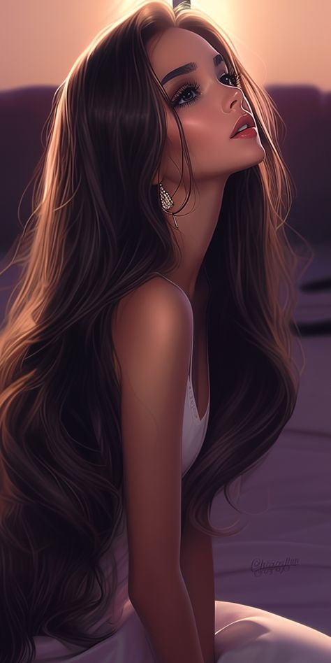 Created with Midjourney Ai #Character #Fantasy #Anime #cartoon #Cyberpunk #Sci-fi Beautiful Vampire Woman, Cartoon Cyberpunk, Celebrities Hairstyles, Hairstyles And Colors, Love Couple Wallpaper, Long Hair Pictures, Fashion Design Collection, Comics Girls