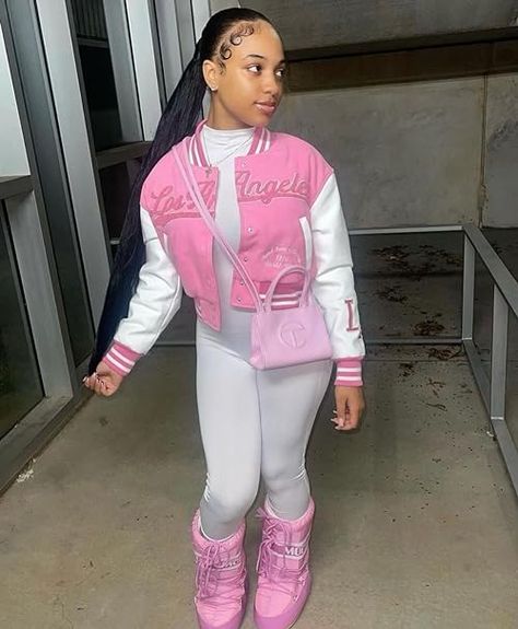 Pink Birthday Outfit Winter, Pink Fall Outfits Black Women, Winter Birthday Outfit, Highschool Outfits, Cute Highschool Outfits, Book Outfits, 16th Birthday Outfit, Teen Fashion Trends, Animal Slippers