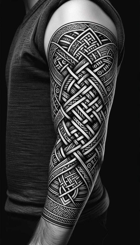 Celtic Warrior Tattoos, Viking Tattoos For Men, Cover Up Tattoos For Men, Viking Warrior Tattoos, Celtic Knot Tattoo, Knot Tattoo, Celtic Tattoo, Warrior Tattoos, Norse Tattoo