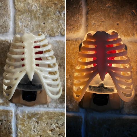 Rib Cage and Heart Nightlight #dellamorte #etsyseller #etsysellersofinstagram #ribcage #humanheart #anatomicalart #medicalart #ribs #skeletalart #gothicdecor #gothicnightlight #dellamorteco #halloweendecor Human Rib Cage, Fantasy Home Decor, Ap Drawing, Painted Resin, Fantasy Homes, Resin Sculpture, Medical Art, Weird Things, Gothic Decor