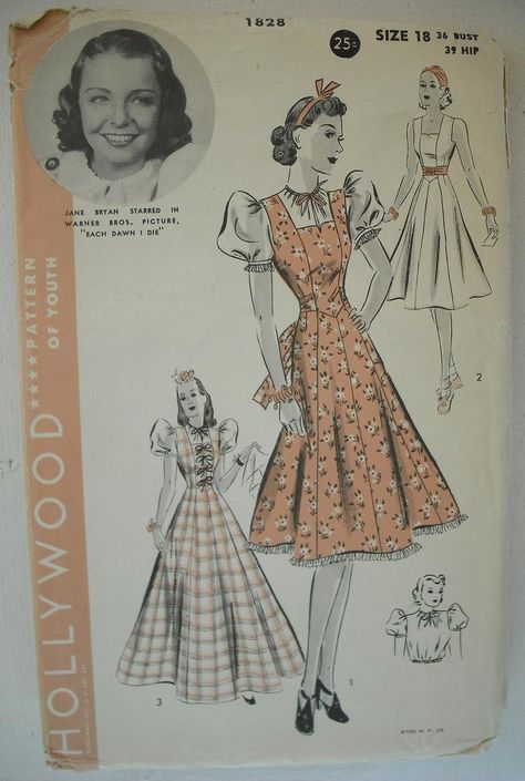 Sleeves Drawing, Coquette 60s, 30s Women, 1930s Clothes, 1930s Patterns, One Piece Frock, Vintage Clothes Patterns, Vintage Vogue Sewing Patterns, Characters Outfits